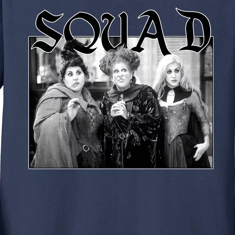 Witch Squad Funny Halloween Kids Long Sleeve Shirt