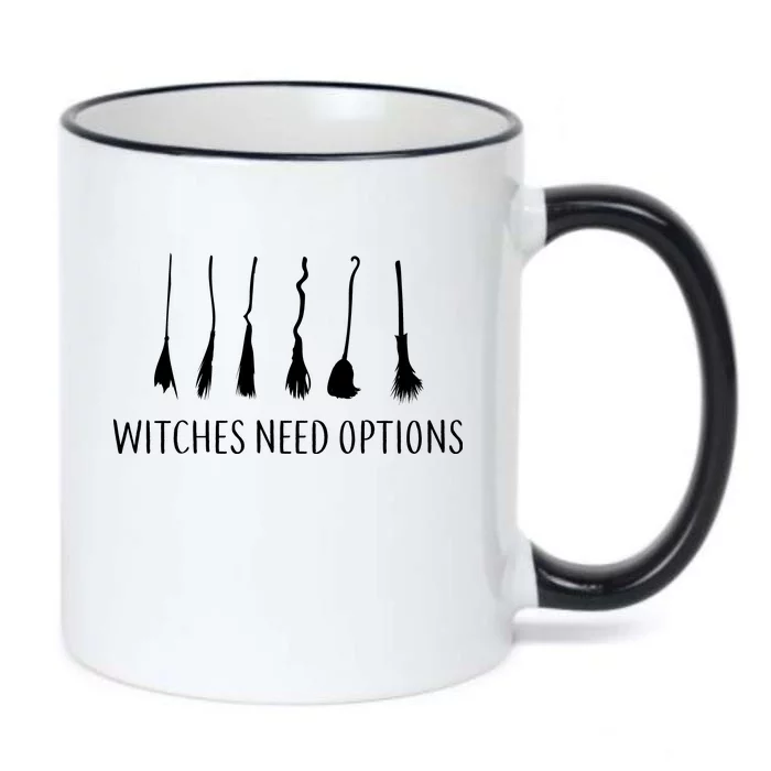 Witches Need Options Broomsticks Black Color Changing Mug