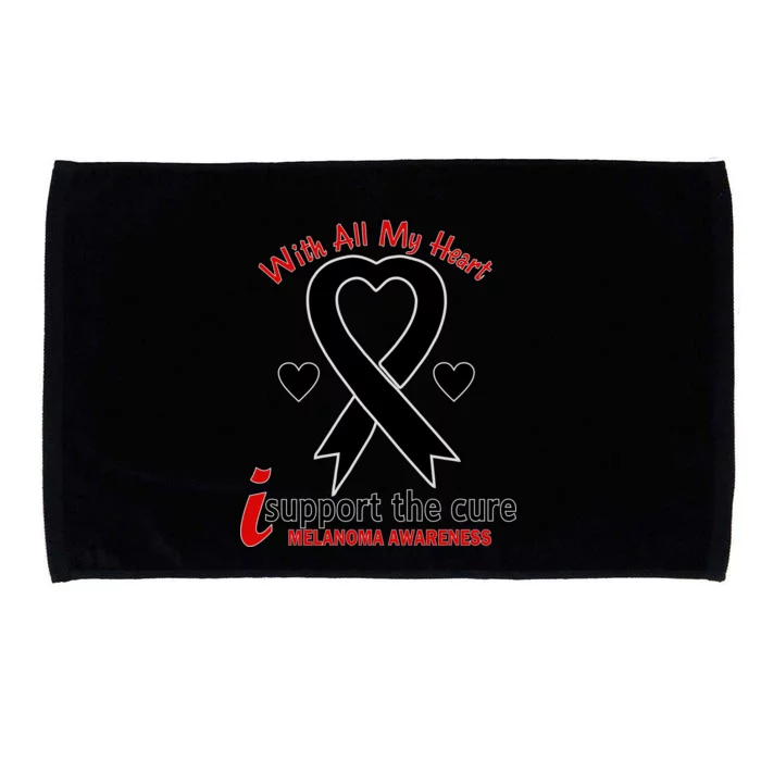 With All My Heart Melanoma Awareness Microfiber Hand Towel