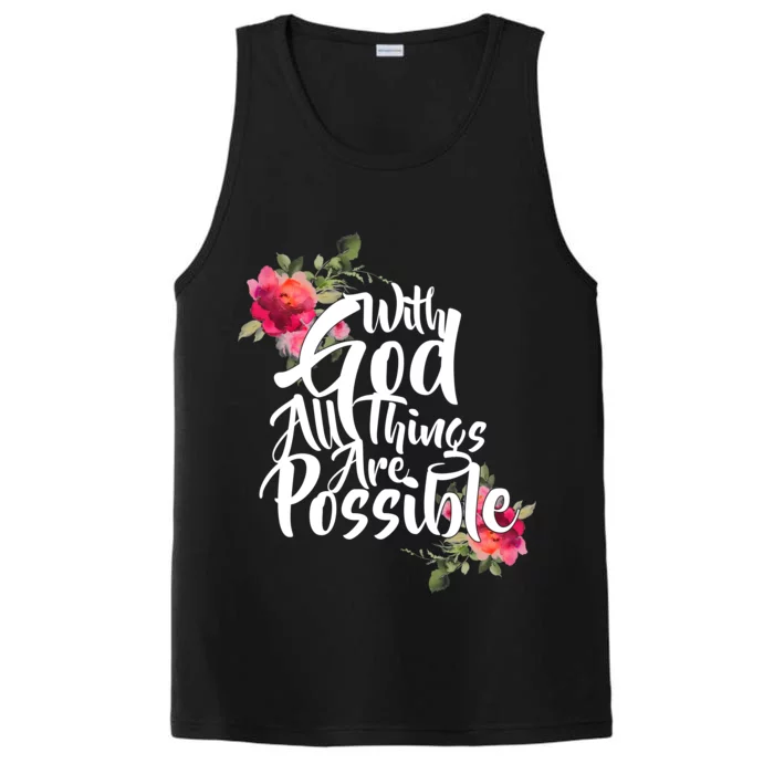 With God All Things Possible Performance Tank