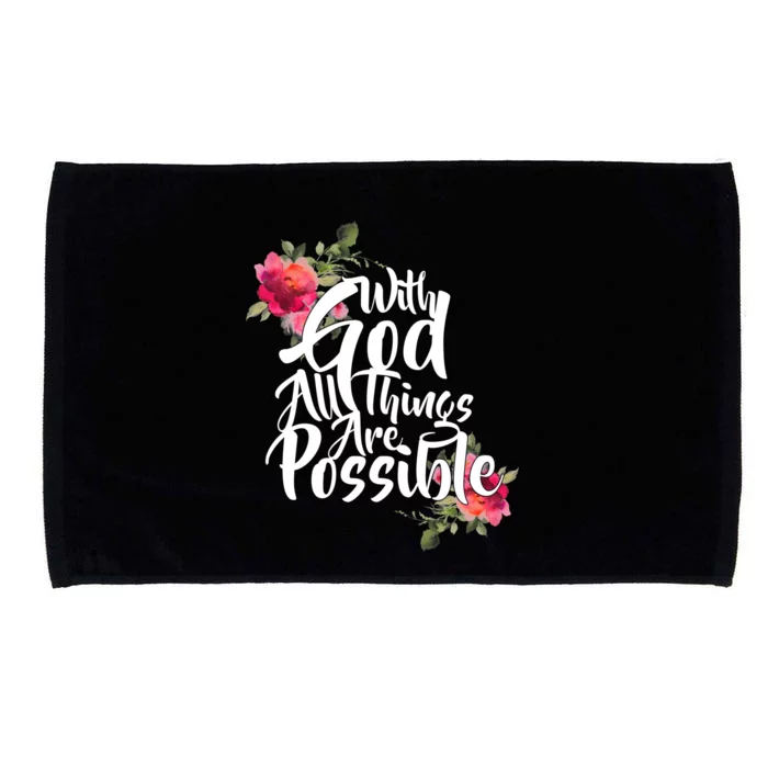 With God All Things Possible Microfiber Hand Towel