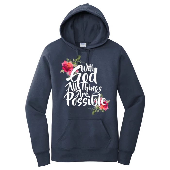 With God All Things Possible Women's Pullover Hoodie