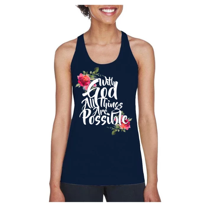 With God All Things Possible Women's Racerback Tank