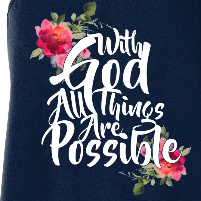 With God All Things Possible Women's Racerback Tank