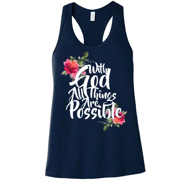 With God All Things Possible Women's Racerback Tank