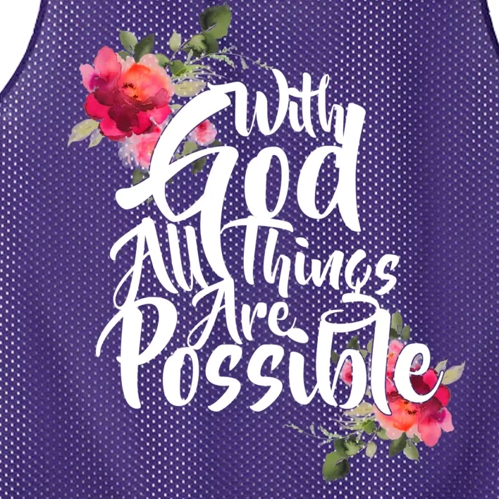 With God All Things Possible Mesh Reversible Basketball Jersey Tank