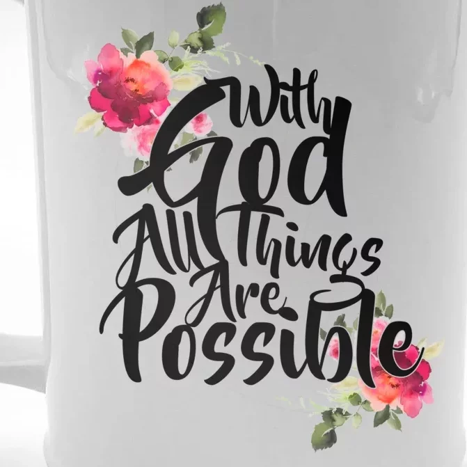 With God All Things Possible Front & Back Beer Stein