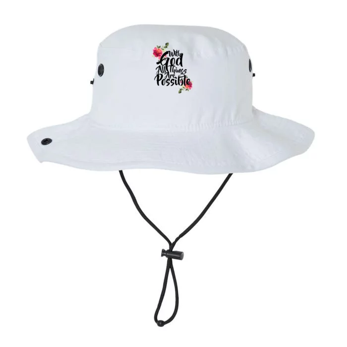 With God All Things Possible Legacy Cool Fit Booney Bucket Hat