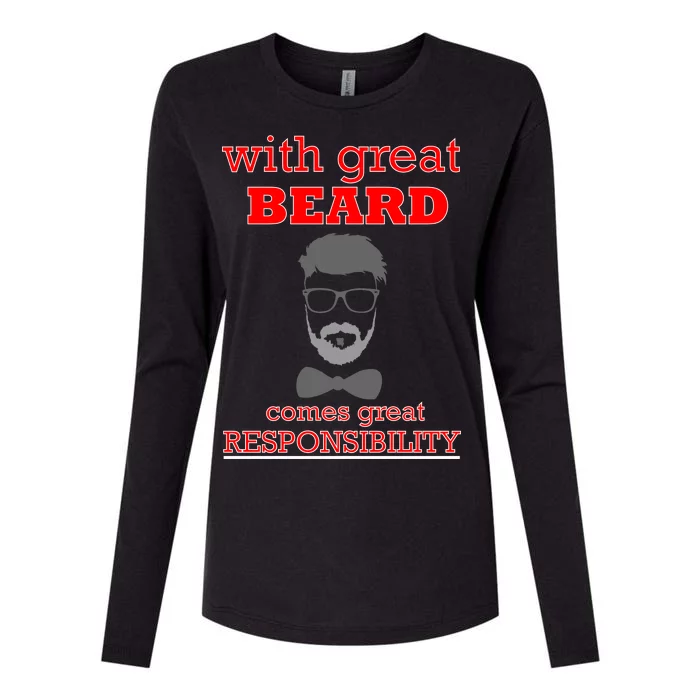 With Great Beard Comes Great Responsibility Womens Cotton Relaxed Long Sleeve T-Shirt