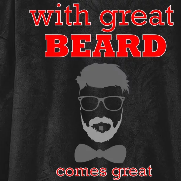 With Great Beard Comes Great Responsibility Hooded Wearable Blanket