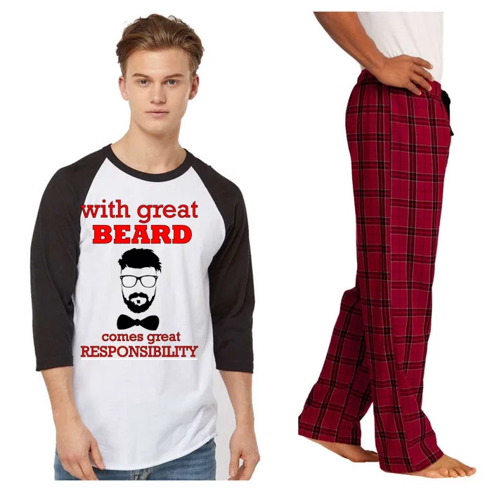 With Great Beard Comes Great Responsibility Raglan Sleeve Pajama Set