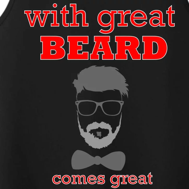 With Great Beard Comes Great Responsibility Performance Tank