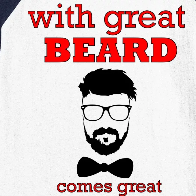 With Great Beard Comes Great Responsibility Baseball Sleeve Shirt