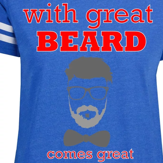 With Great Beard Comes Great Responsibility Enza Ladies Jersey Football T-Shirt