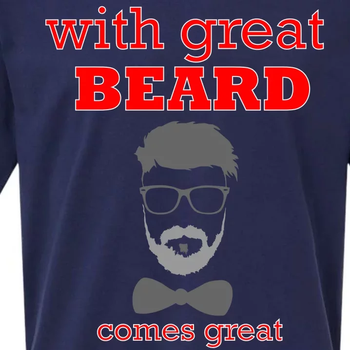 With Great Beard Comes Great Responsibility Sueded Cloud Jersey T-Shirt