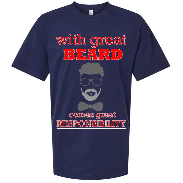 With Great Beard Comes Great Responsibility Sueded Cloud Jersey T-Shirt