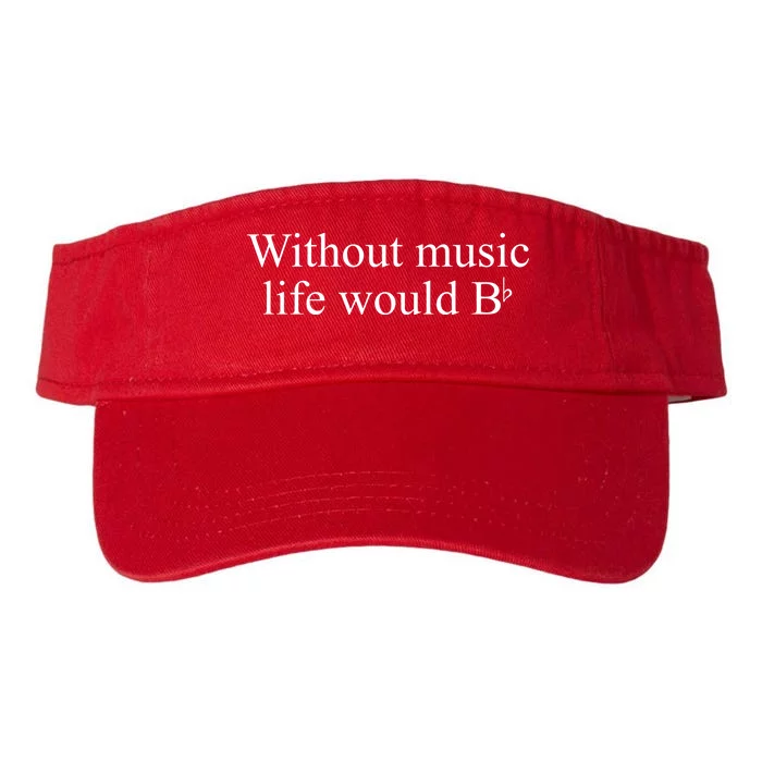 Without Music Life Would B Valucap Bio-Washed Visor