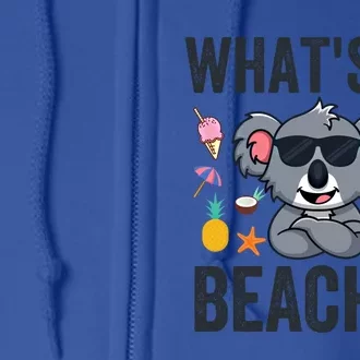 What Is Up Beaches Funny Koala Beach Family Summer Matching Meaningful Gift Full Zip Hoodie