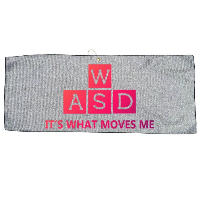 Wasd ItS What Moves Me Funny Pc Gamer Computer Gift Large Microfiber Waffle Golf Towel