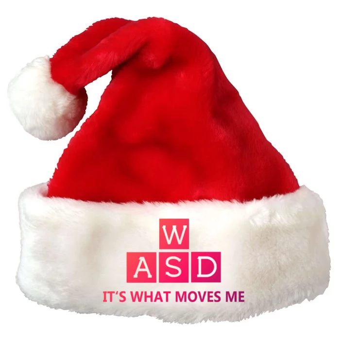 Wasd ItS What Moves Me Funny Pc Gamer Computer Gift Premium Christmas Santa Hat