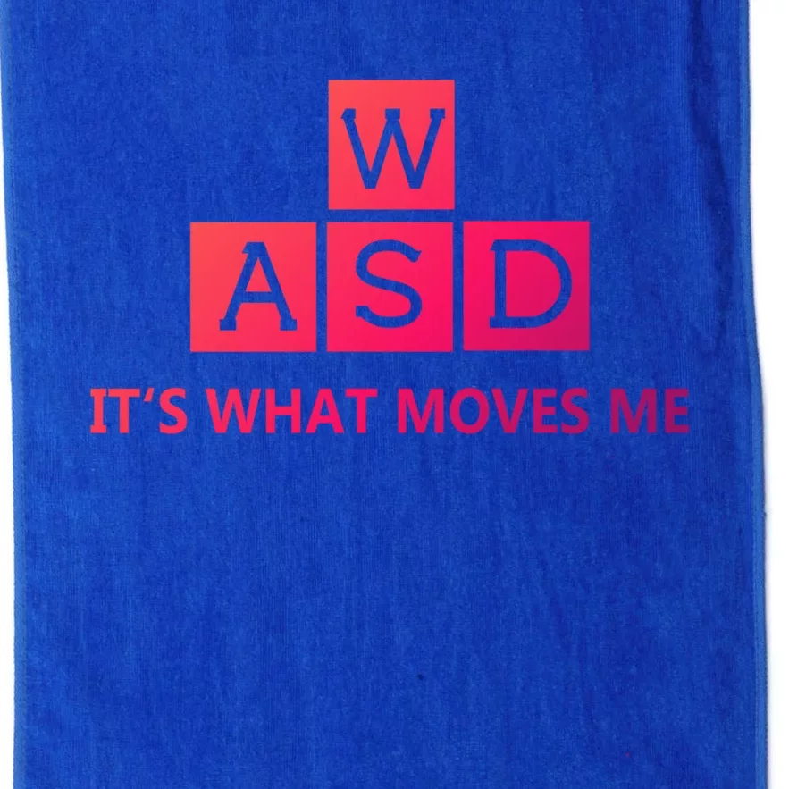 Wasd ItS What Moves Me Funny Pc Gamer Computer Gift Platinum Collection Golf Towel