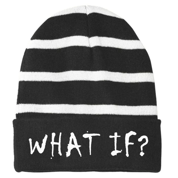 What If Striped Beanie with Solid Band