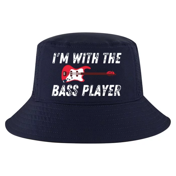 Womens Im With The Bass Player Bassist Couple Wife Girlfriend Cool Comfort Performance Bucket Hat