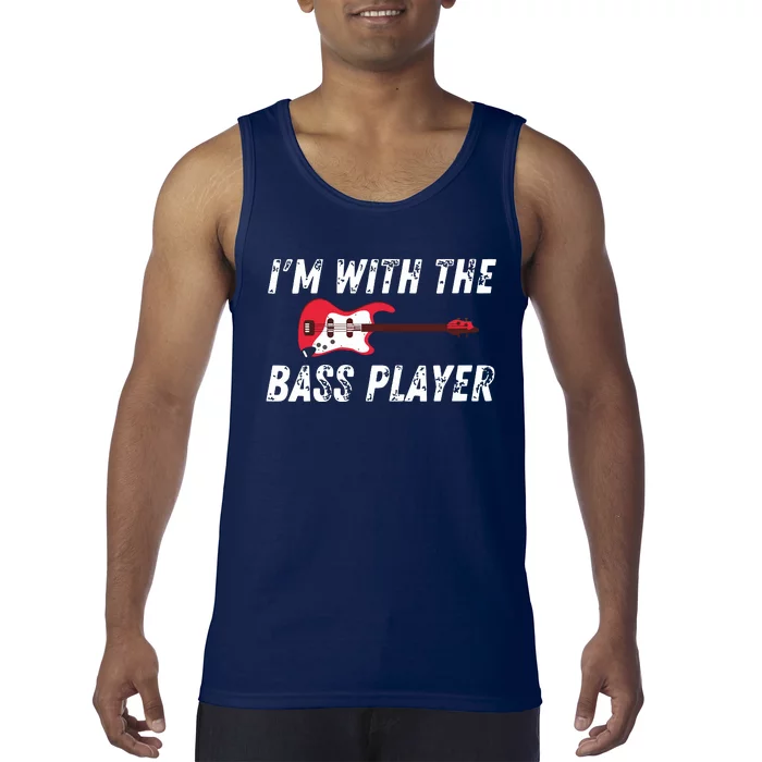 Womens Im With The Bass Player Bassist Couple Wife Girlfriend Tank Top