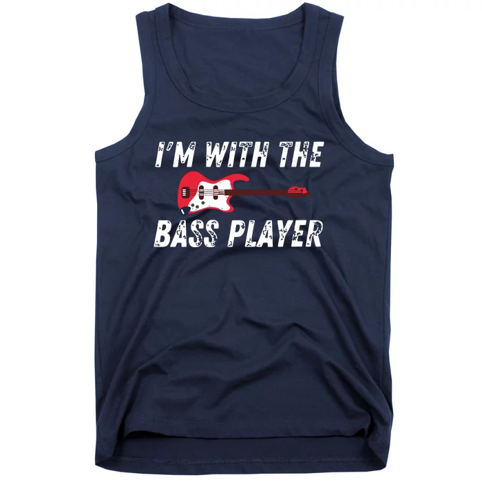 Womens Im With The Bass Player Bassist Couple Wife Girlfriend Tank Top