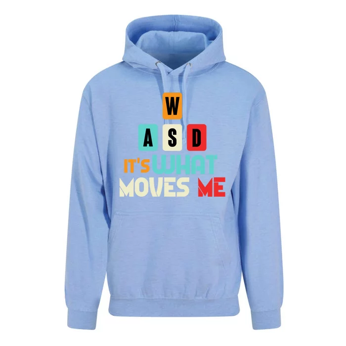 Wasd Its What Moves Me Computer Gaming Keyboard Gift Unisex Surf Hoodie