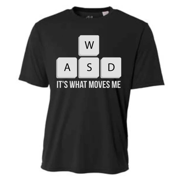 Wasd Its What Moves Me Funny Pc Gamer Quote Gaming Gift Cooling Performance Crew T-Shirt