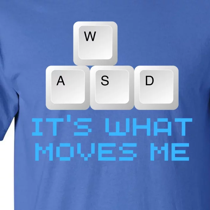 Wasd Its What Moves Me Gift Pc Keyboard Video Gamer Meaningful Gift Tall T-Shirt