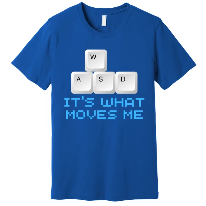 Wasd Its What Moves Me Gift Pc Keyboard Video Gamer Meaningful Gift Premium T-Shirt