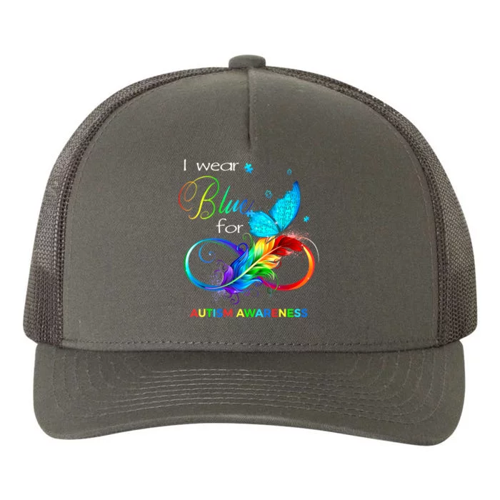 Women I Wear Blue For Autism Awareness Month Gift Yupoong Adult 5-Panel Trucker Hat