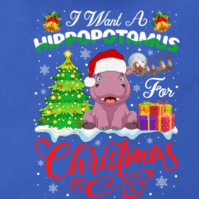 Wo I Want A Hippopotamus For Christmas Xmas Hippo Pajama Gift Zip Tote Bag