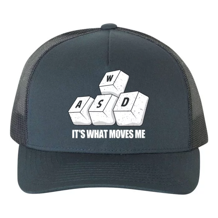 Wasd Its What Moves Me Funny Pc Gamer Gaming Gift Yupoong Adult 5-Panel Trucker Hat