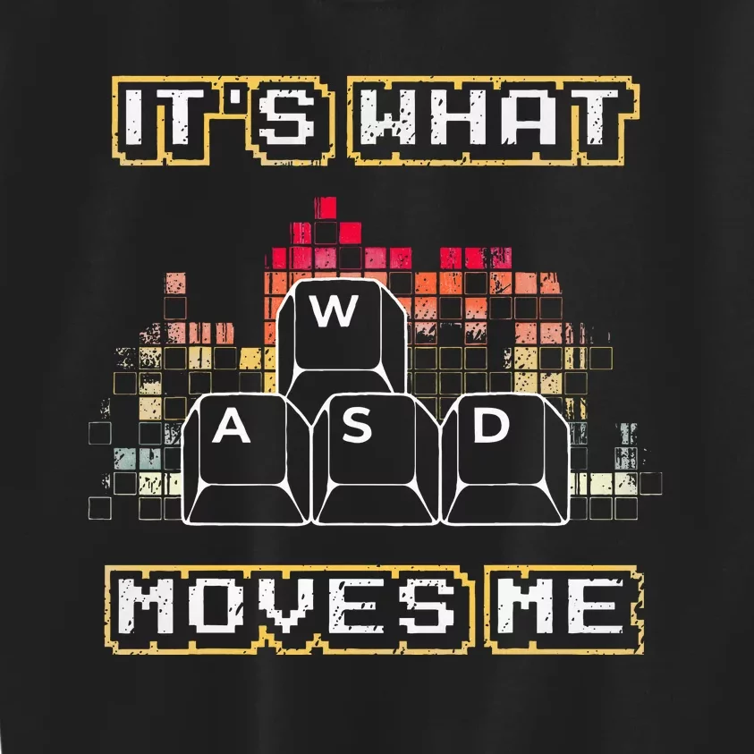 Wasd Its What Moves Me Computer Keycaps Pc Gamer Kids Sweatshirt