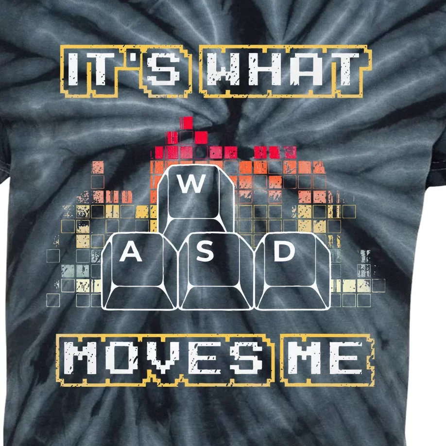 Wasd Its What Moves Me Computer Keycaps Pc Gamer Kids Tie-Dye T-Shirt