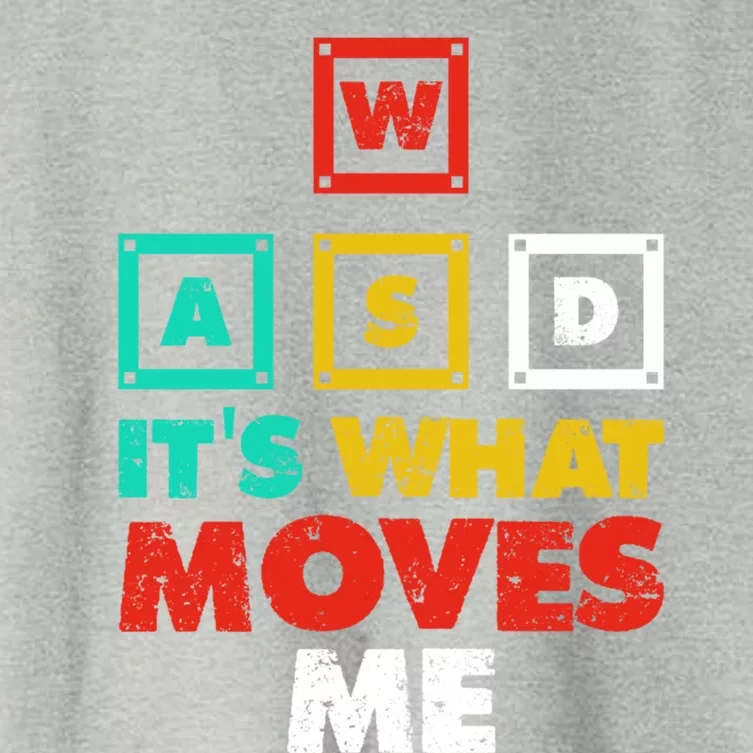 Wasd Its What Moves Me Gaming Funny Gift Women's Crop Top Tee