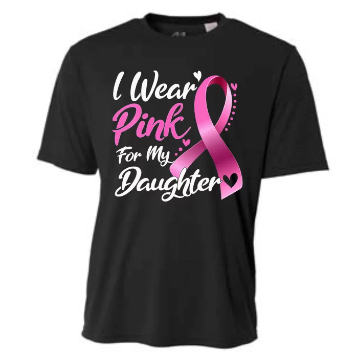 Woman I Wear Pink My Daughter Breast Cancer Awareness Cooling Performance Crew T-Shirt