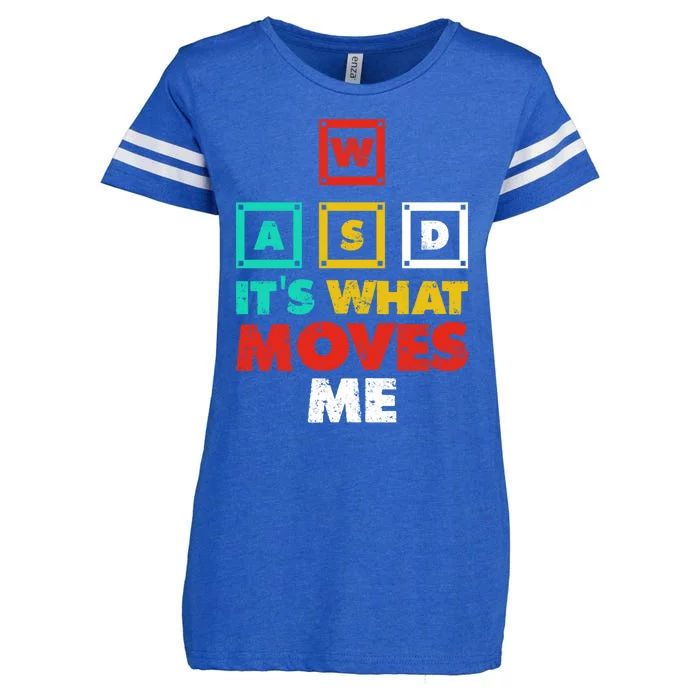 Wasd Its What Moves Me Gaming Gift Enza Ladies Jersey Football T-Shirt