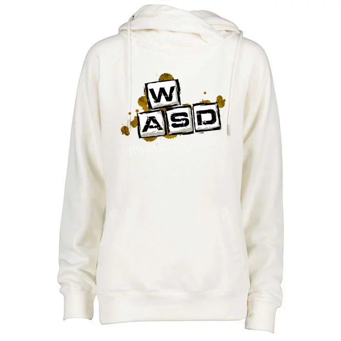 Wasd Its What Moves Me Pc Gamer Computer Nerd Gaming Gift Womens Funnel Neck Pullover Hood