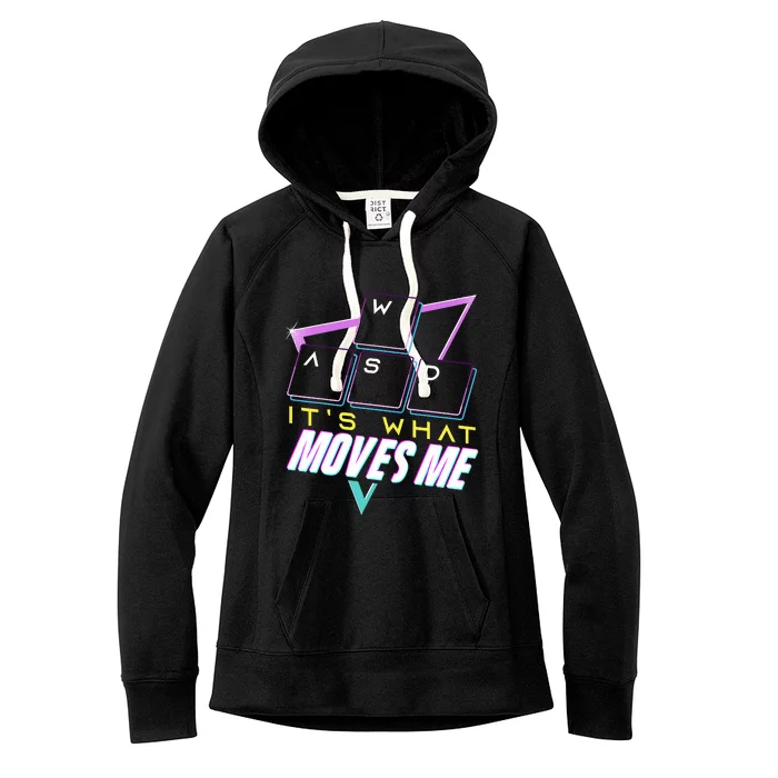 Wasd ItS What Moves Me Computer Nerd Gamers Women's Fleece Hoodie