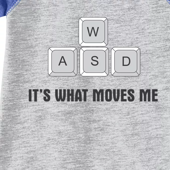 Wasd Its What Moves Me Funny Pc Computer Gamer Nerd Funny Gift Infant Baby Jersey Bodysuit