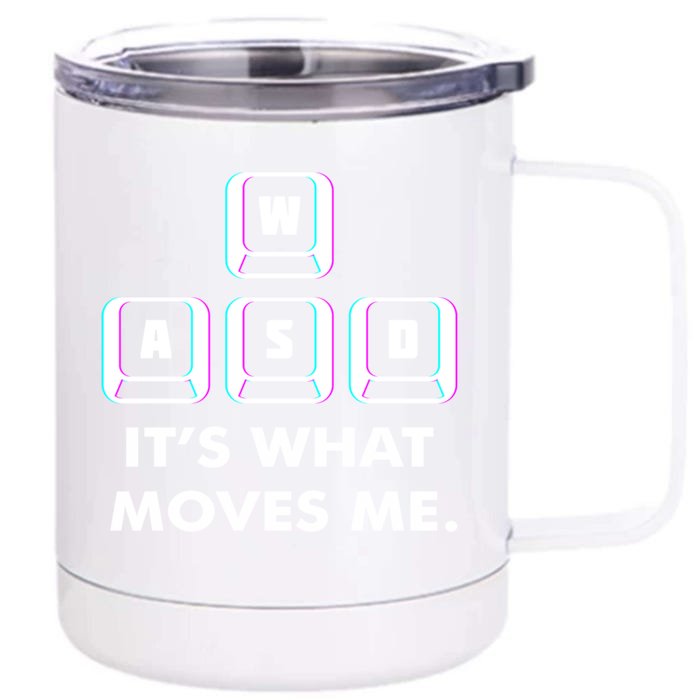 Wasd Its What Moves Me Pc Gamer Gaming Gift Wasd Keys Gift Front & Back 12oz Stainless Steel Tumbler Cup