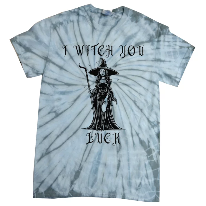 Women I Witch You Luck Halloween Witch Please Tie-Dye T-Shirt