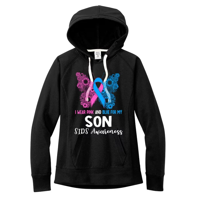 Wo I Wear For My Son Sids Awareness Support Women's Fleece Hoodie