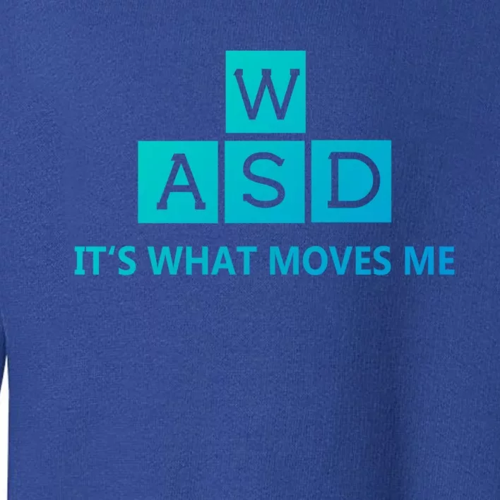 Wasd ItS What Moves Me Funny Pc Gamer Computer Gift Toddler Sweatshirt