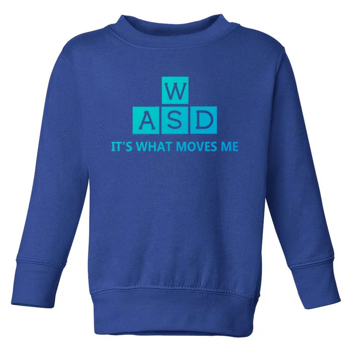 Wasd ItS What Moves Me Funny Pc Gamer Computer Gift Toddler Sweatshirt