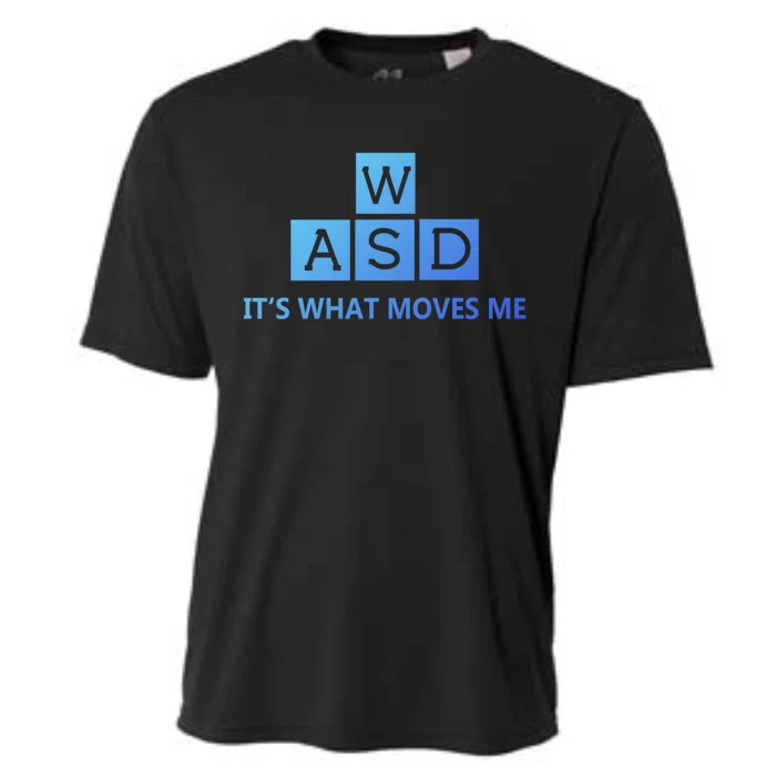 Wasd ItS What Moves Me Funny Pc Gamer Computer Gift Cooling Performance Crew T-Shirt